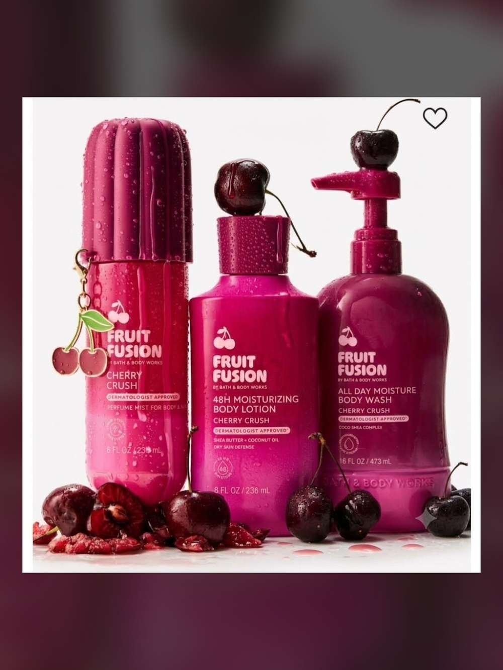Bath & Body Works Fruit Fusion Cherry Crush Trio